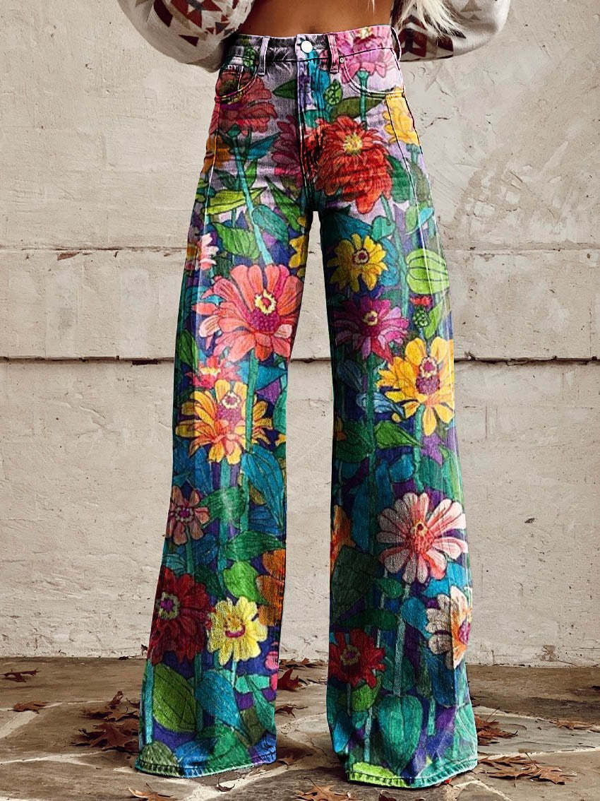 Heidi-Mode | Floral Wide-Leg Jeans - Image 12