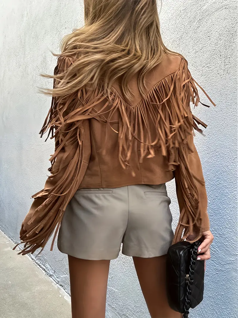 Heidi-Mode | Damen Fransen Wild jacke - Image 4