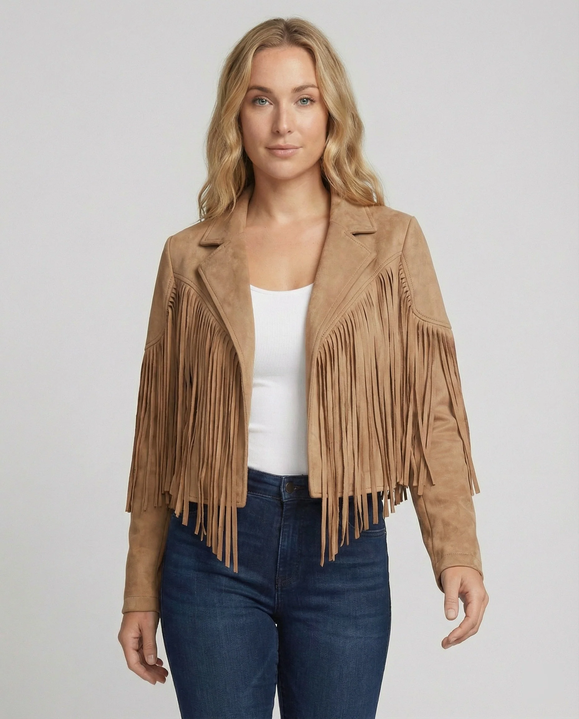 Heidi-Mode | Retro Chic Jacke Mit Fransen