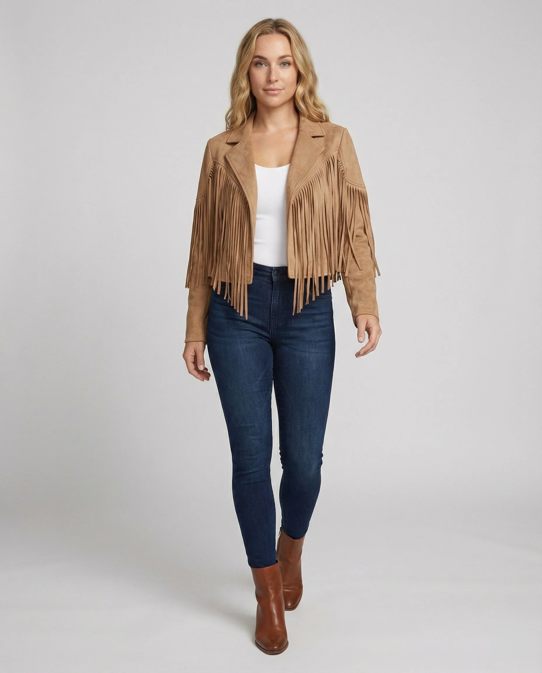 Heidi-Mode | Retro Chic Jacke Mit Fransen - Image 2