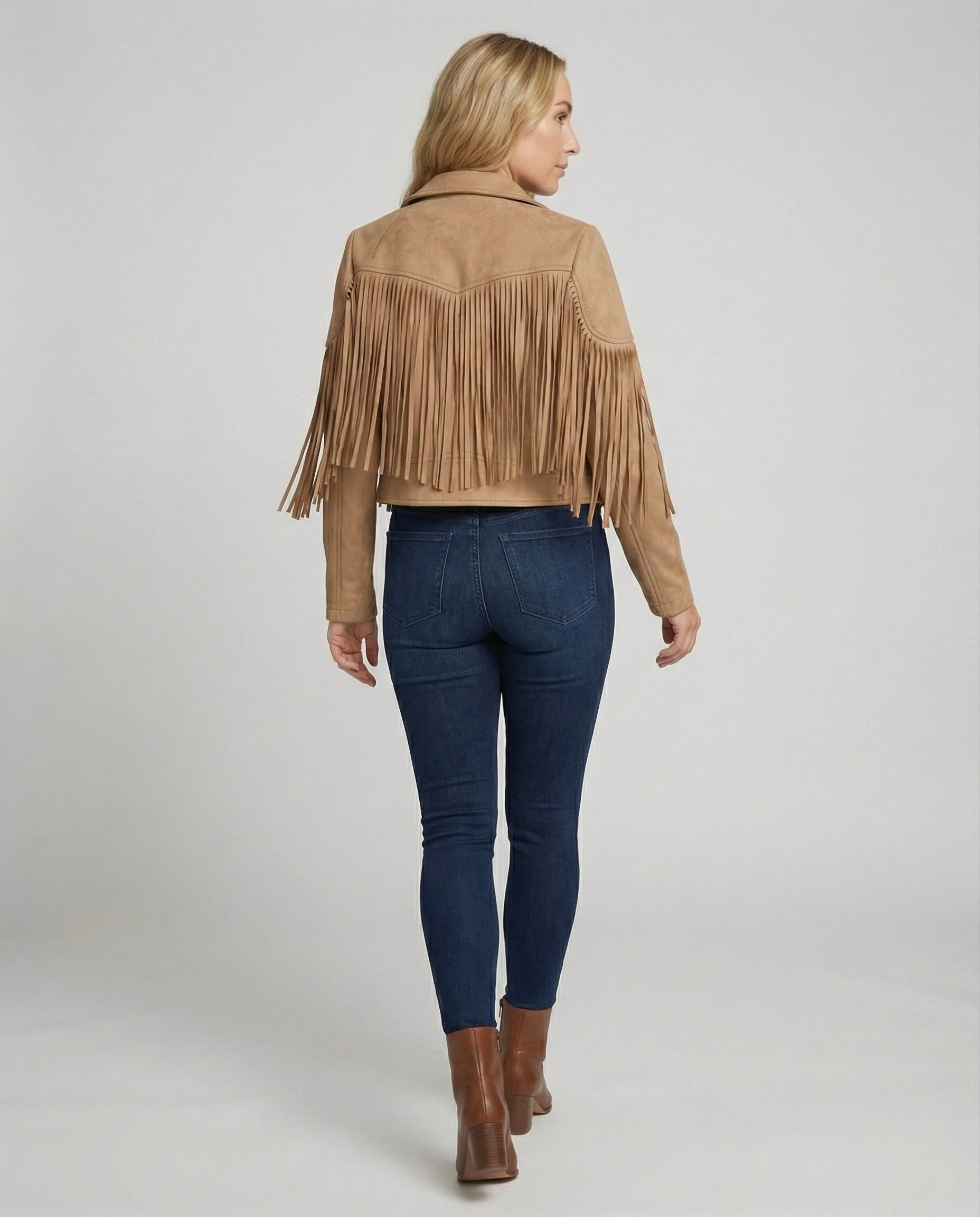Heidi-Mode | Retro Chic Jacke Mit Fransen - Image 4