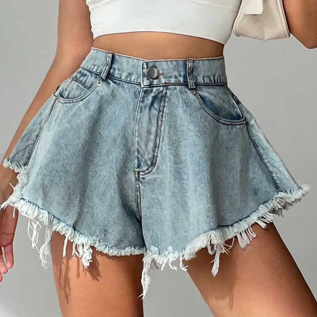Heidi-Mode | Jeansshorts mit Distressed-Saum für Damen - Image 6