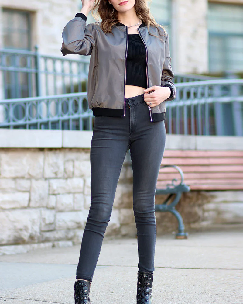 Heidi-Mode | Klassische Bomberjacke mit Taschen für Frauen - Image 10