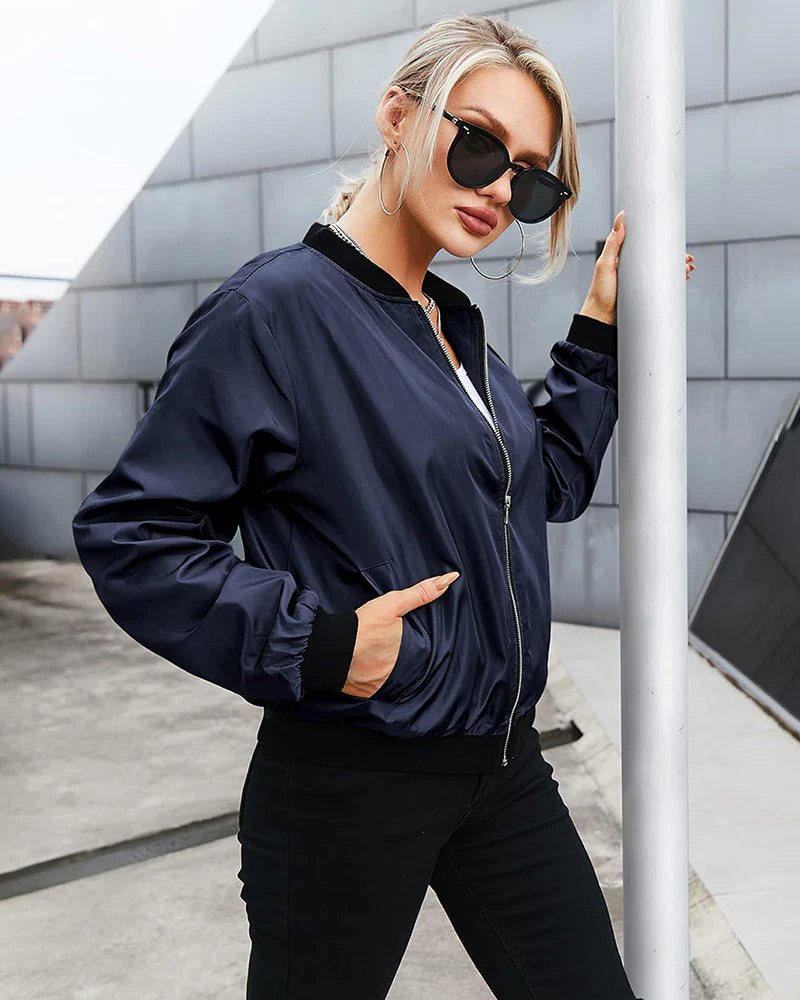 Heidi-Mode | Klassische Bomberjacke mit Taschen für Frauen - Image 11