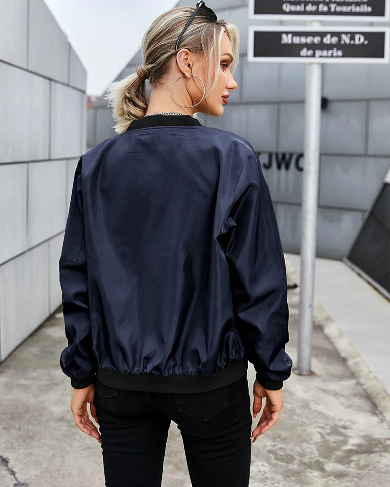 Heidi-Mode | Klassische Bomberjacke mit Taschen für Frauen - Image 12