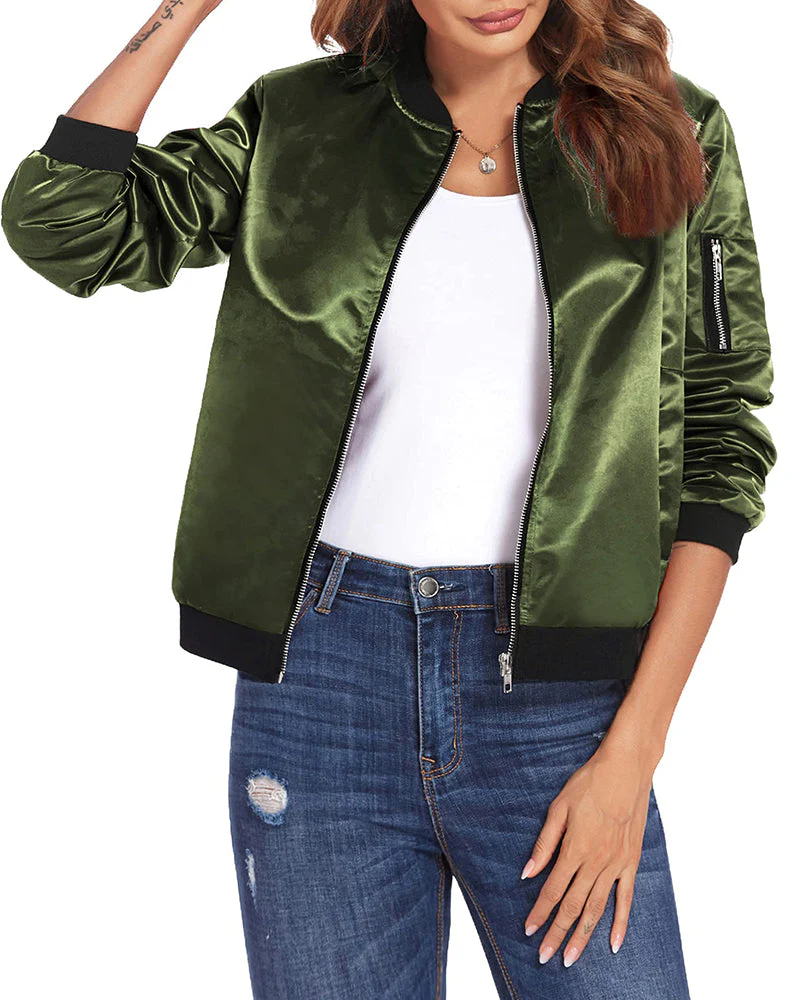 Heidi-Mode | Klassische Bomberjacke mit Taschen für Frauen - Image 16