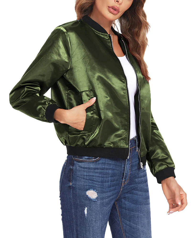 Heidi-Mode | Klassische Bomberjacke mit Taschen für Frauen - Image 17