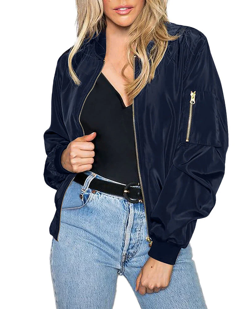 Heidi-Mode | Klassische Bomberjacke mit Taschen für Frauen - Image 27