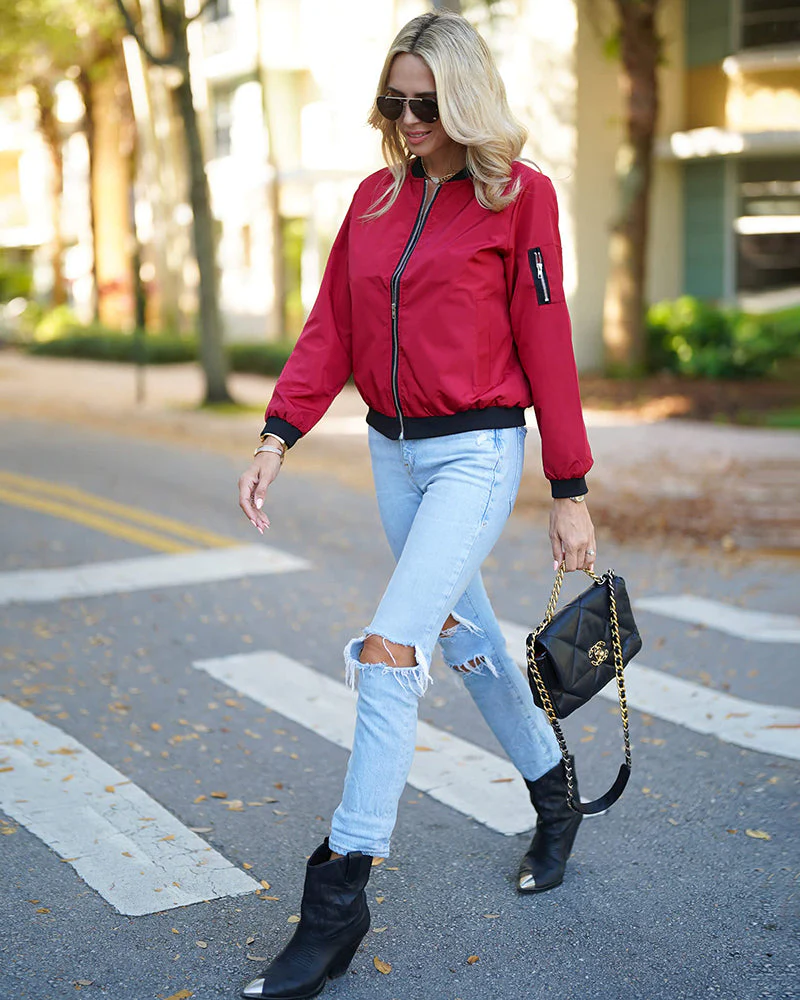 Heidi-Mode | Klassische Bomberjacke mit Taschen für Frauen - Image 31