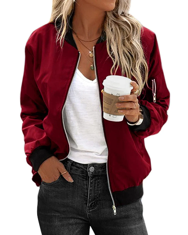 Heidi-Mode | Klassische Bomberjacke mit Taschen für Frauen - Image 33