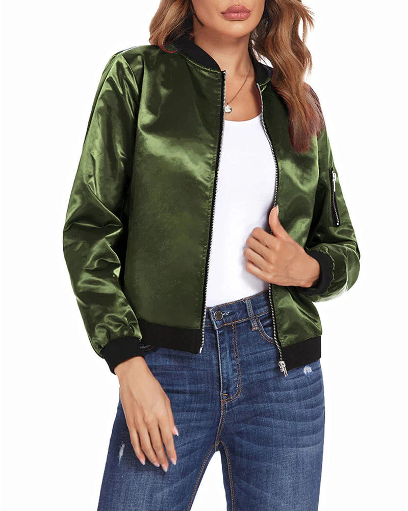 Heidi-Mode | Klassische Bomberjacke mit Taschen für Frauen - Image 37