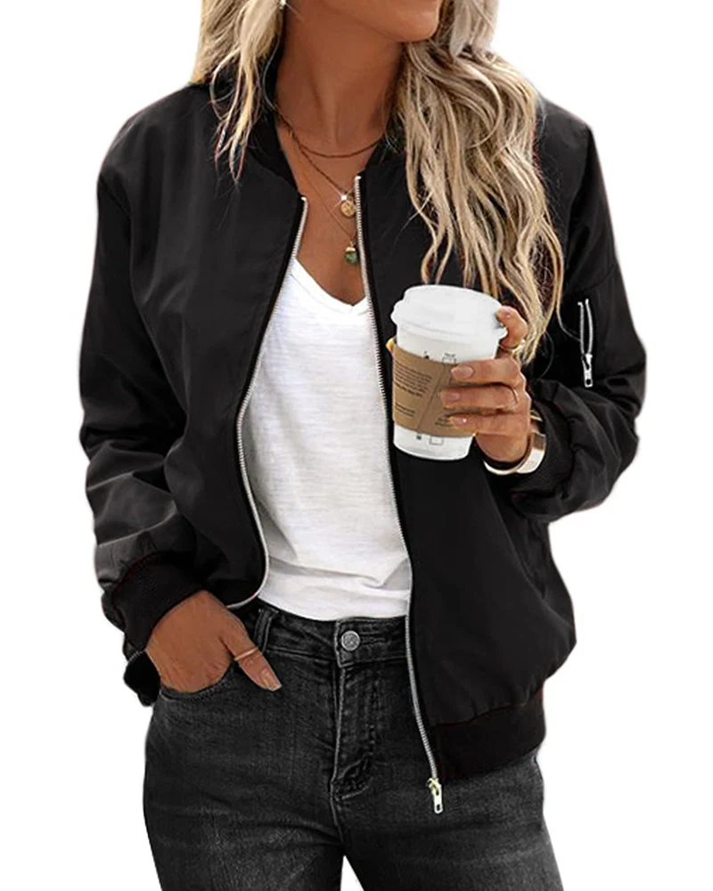 Heidi-Mode | Klassische Bomberjacke mit Taschen für Frauen - Image 38