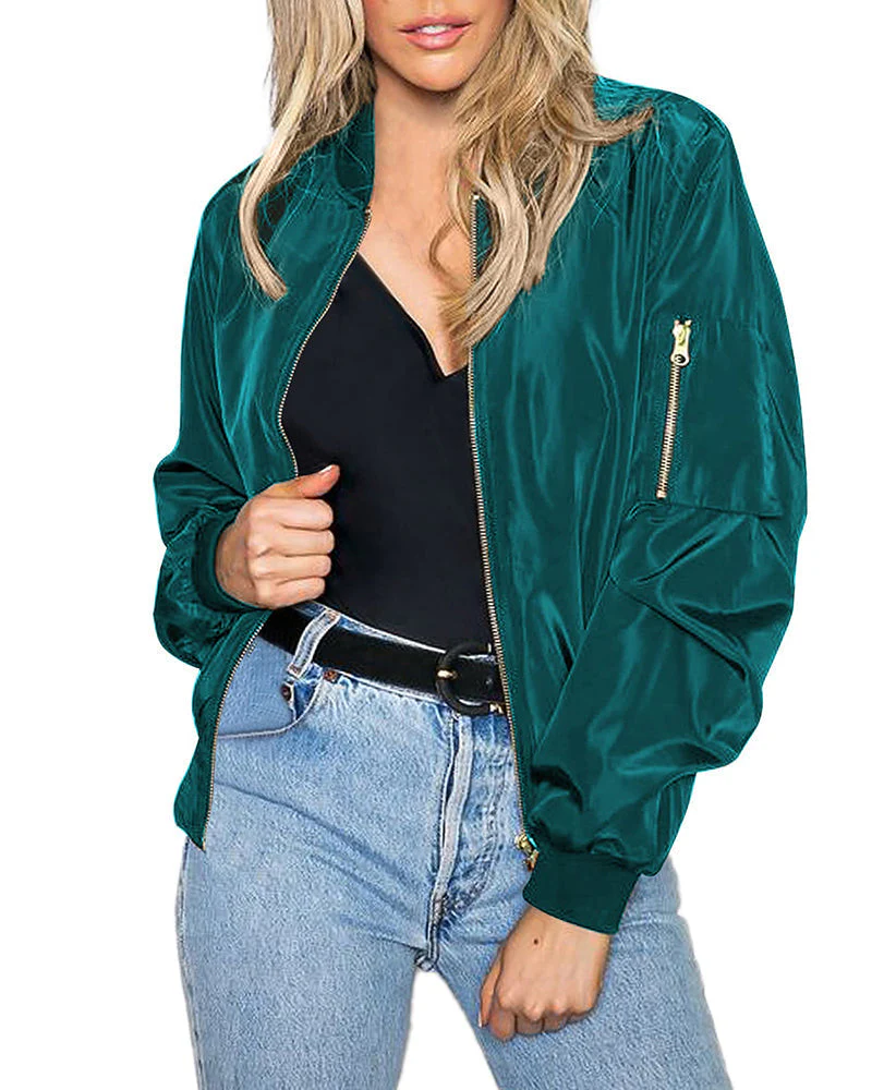 Heidi-Mode | Klassische Bomberjacke mit Taschen für Frauen - Image 43