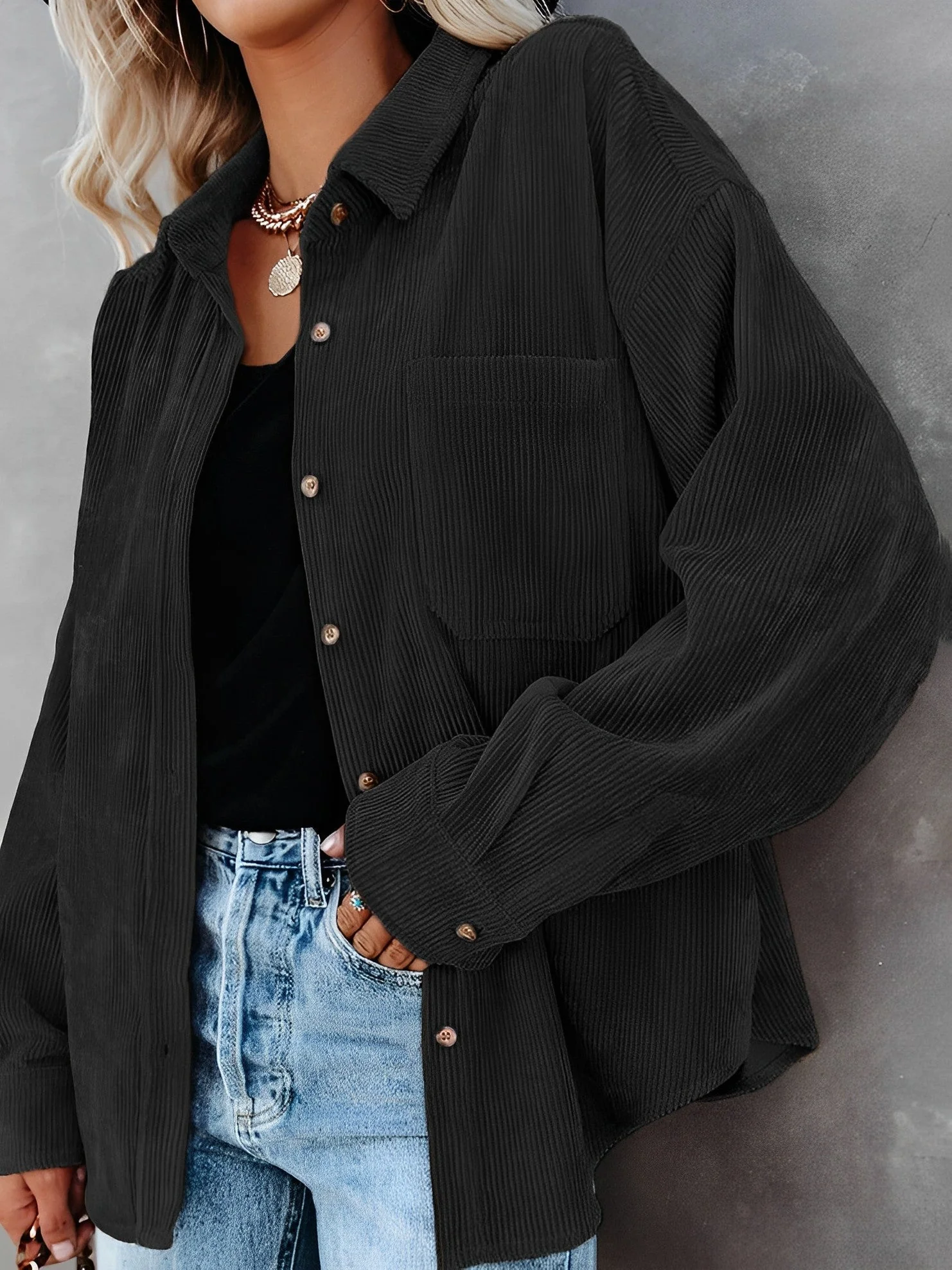 Heidi-Mode | Kord Knopf-Jacke - Image 6