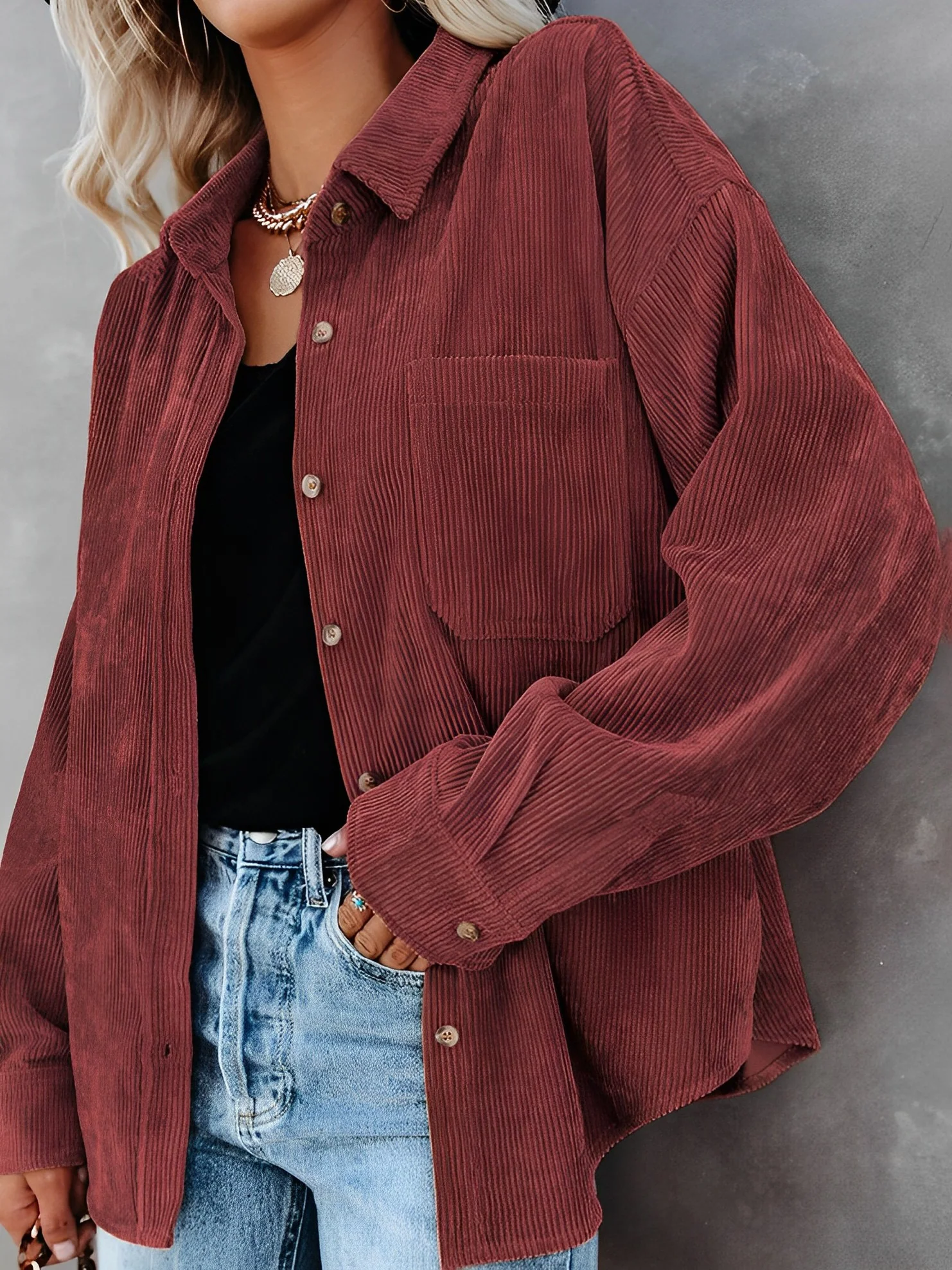 Heidi-Mode | Kord Knopf-Jacke - Image 8