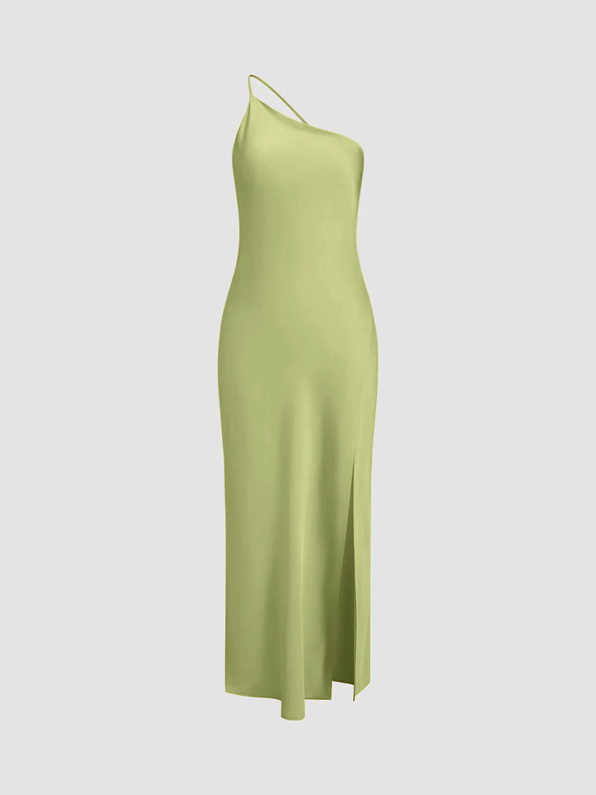 Lange satin Kleid mit Schlitzen am Rücken - Image 10