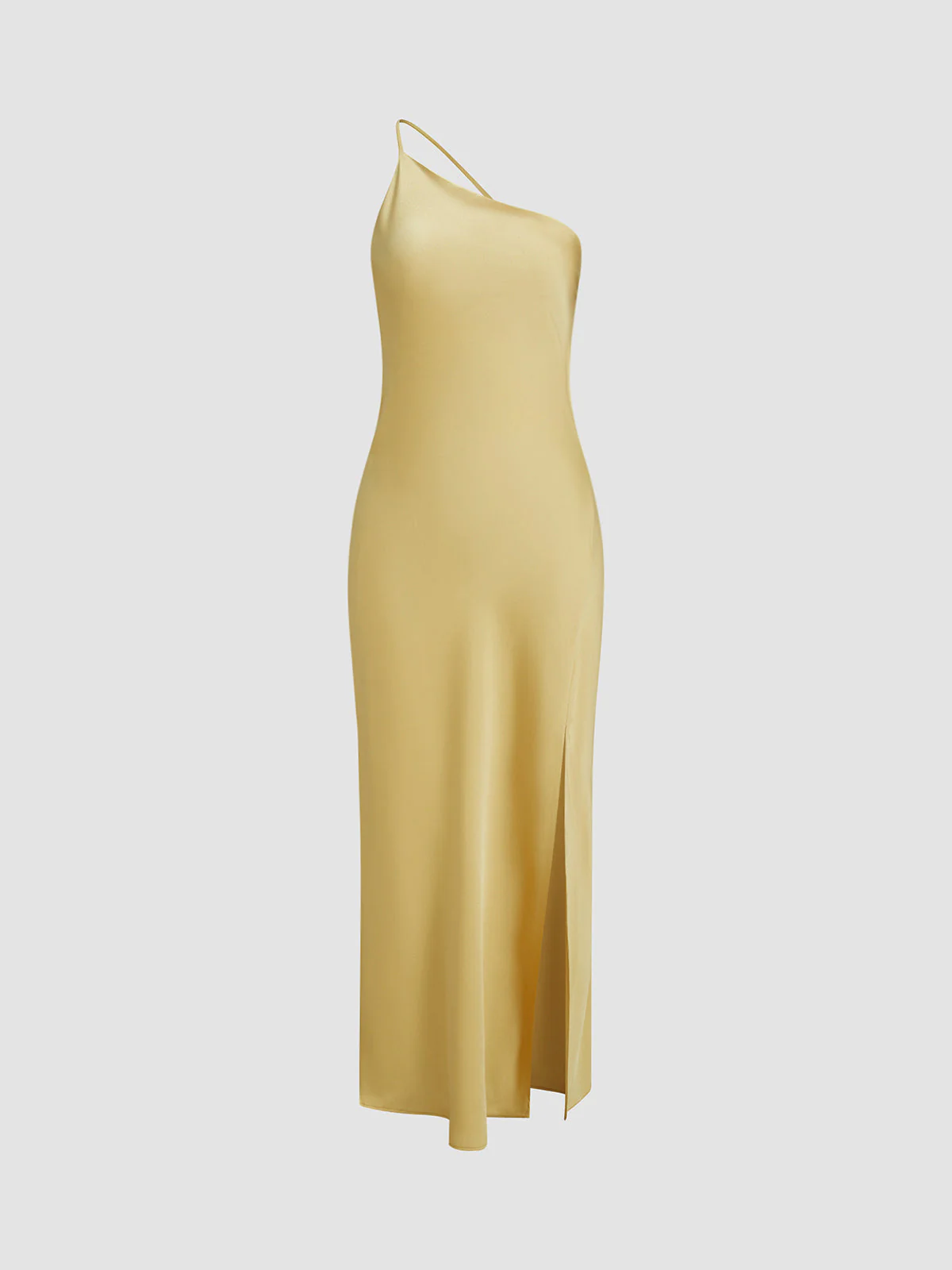 Lange satin Kleid mit Schlitzen am Rücken - Image 3