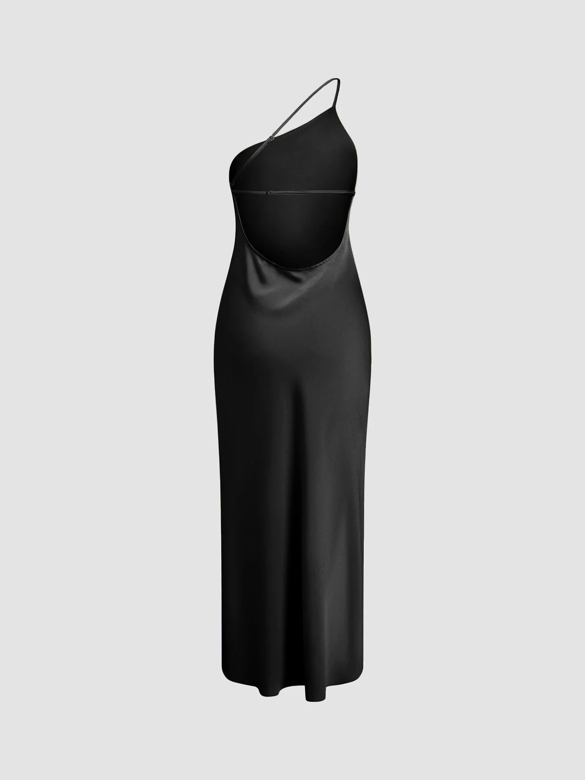 Lange satin Kleid mit Schlitzen am Rücken - Image 7
