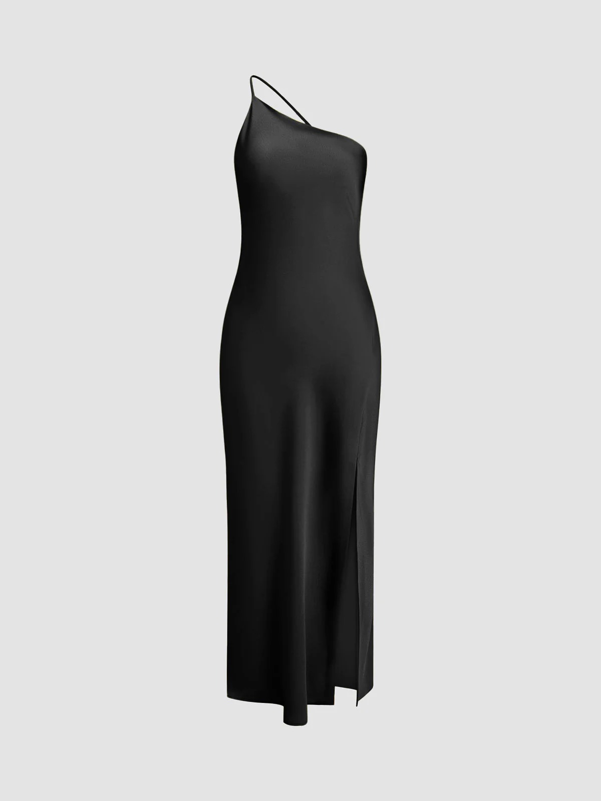 Lange satin Kleid mit Schlitzen am Rücken - Image 9
