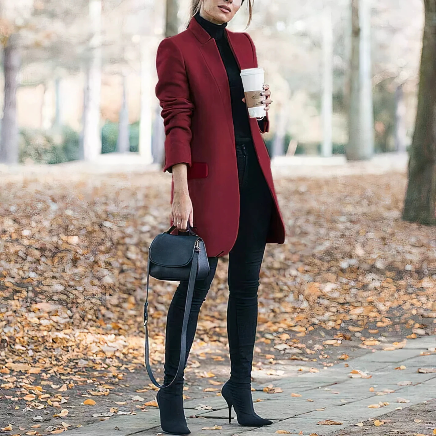 Heidi-Mode | Mantel Damen Lange Trenchcoat - Image 2