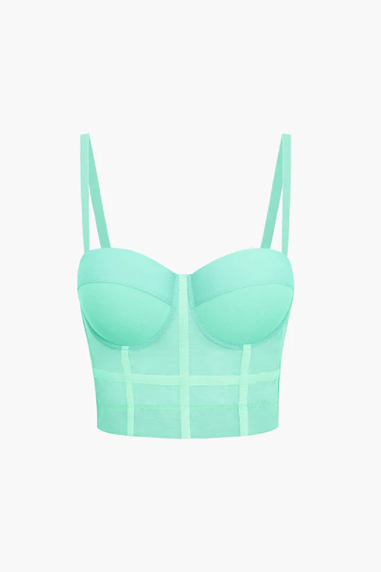 Bustier-Oberteil aus Netzstoff mit Bügeln - Image 3