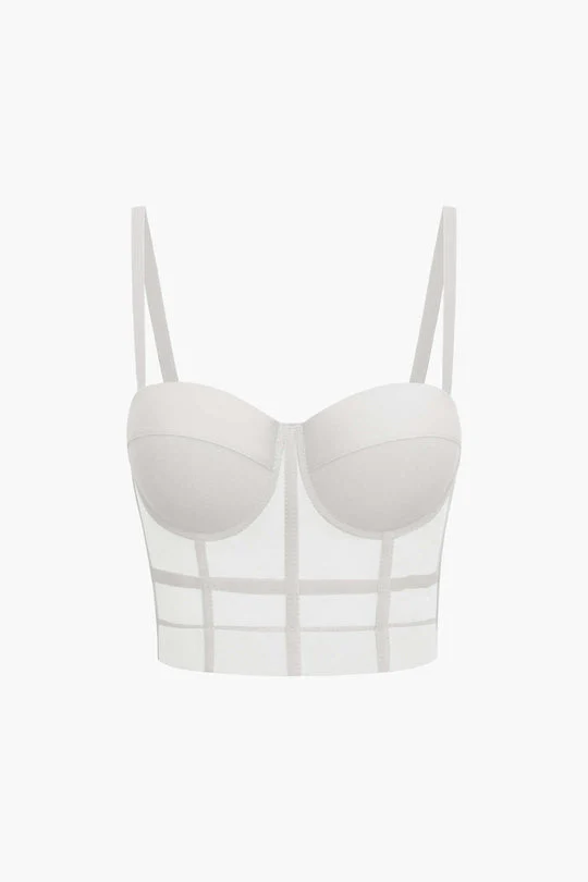 Bustier-Oberteil aus Netzstoff mit Bügeln - Image 7