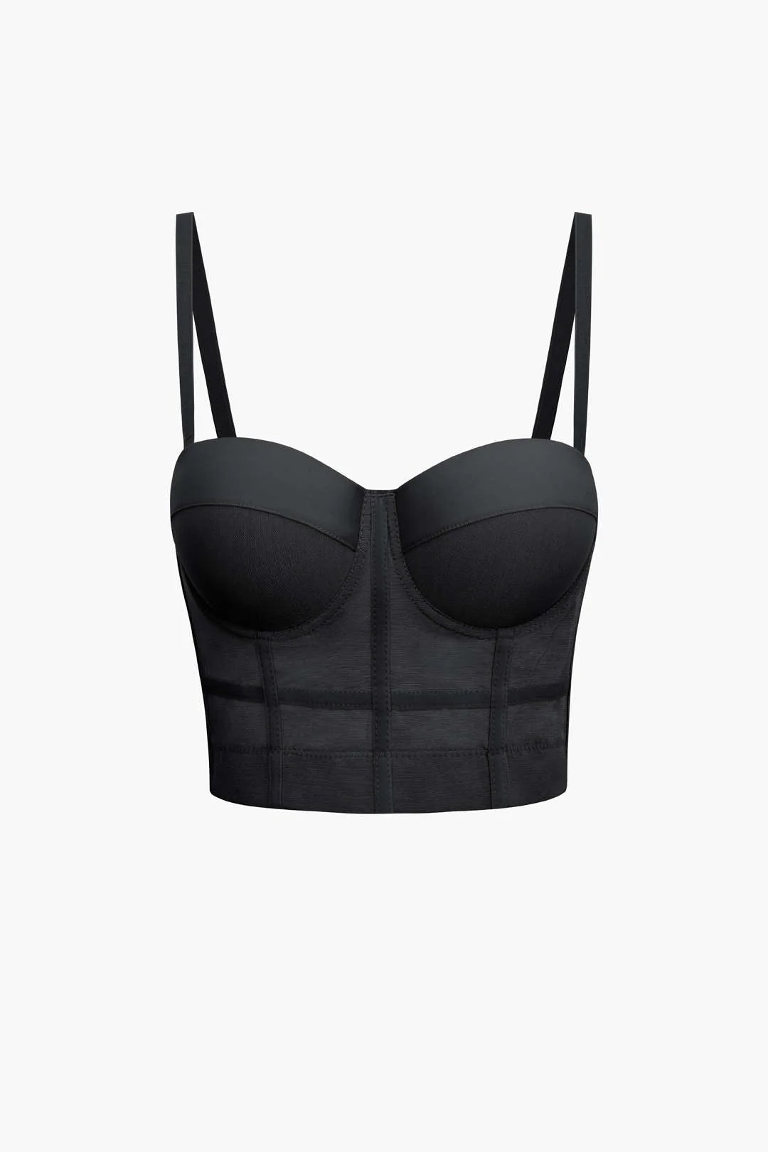 Bustier-Oberteil aus Netzstoff mit Bügeln - Image 9