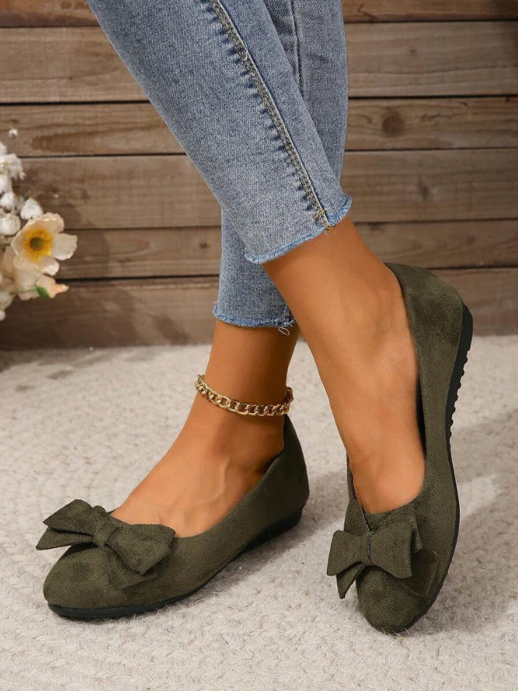 Heidi-Mode | Orthopädische Flache Schuhe mit Fliege - Image 2