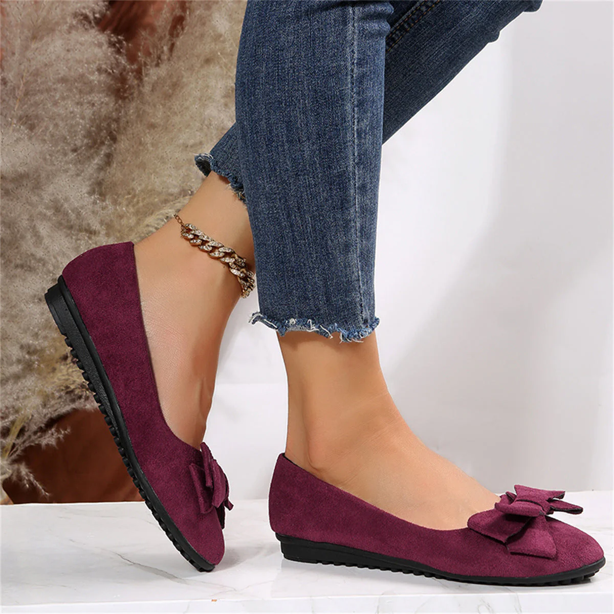 Heidi-Mode | Orthopädische Flache Schuhe mit Fliege - Image 4