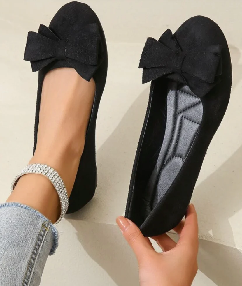 Heidi-Mode | Orthopädische Flache Schuhe mit Fliege - Image 7