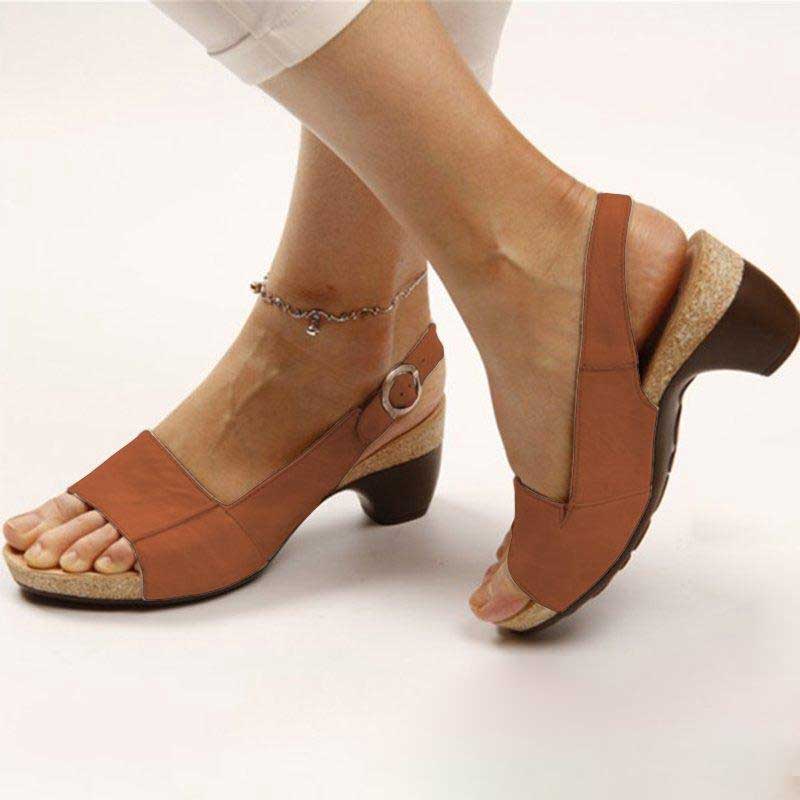 Heidi-Mode | Orthopädische Sandalen mit Absatz Stilvoller Komfort und Unterstützung