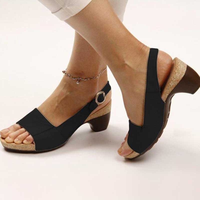 Heidi-Mode | Orthopädische Sandalen mit Absatz Stilvoller Komfort und Unterstützung - Image 2
