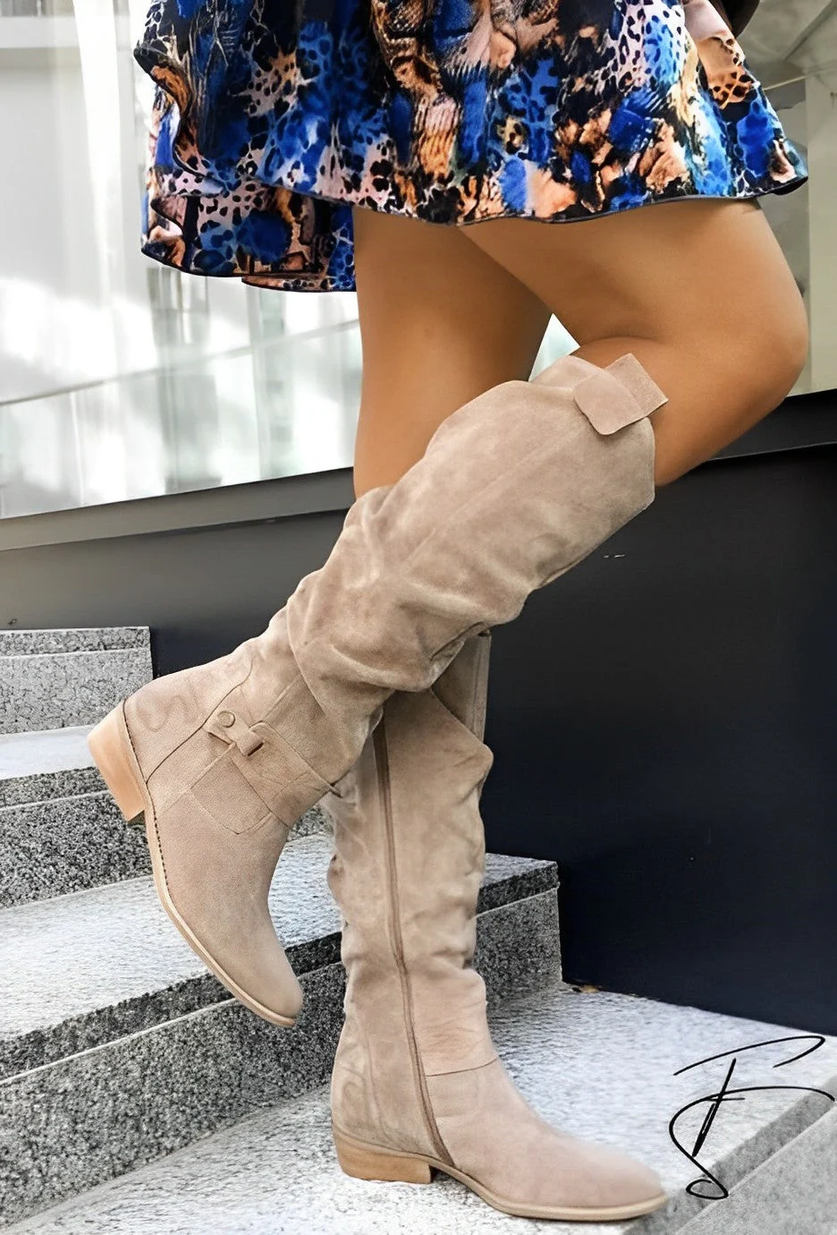 Heidi-Mode | Overknee Western Cowboy Stiefel Mit Absatz Für Damen