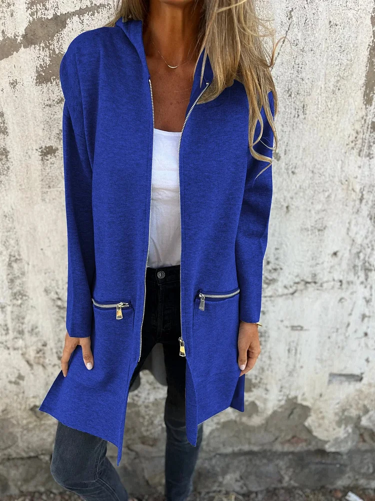 Heidi-Mode | Rundhals-Reißverschluss Langarm Freizeitjacke - Image 11