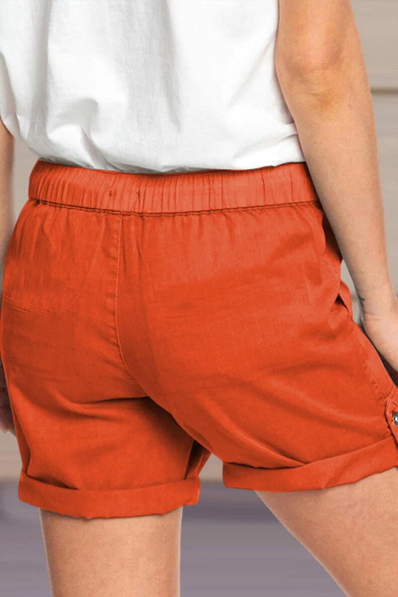 Shorts mit verstellbarem Taillenkordelzug und umgeschlagenem Saum - Image 14