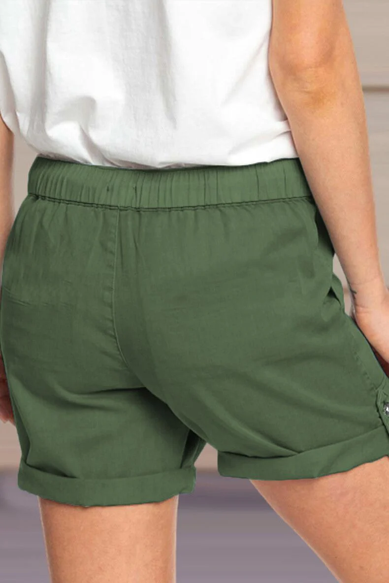 Shorts mit verstellbarem Taillenkordelzug und umgeschlagenem Saum - Image 16