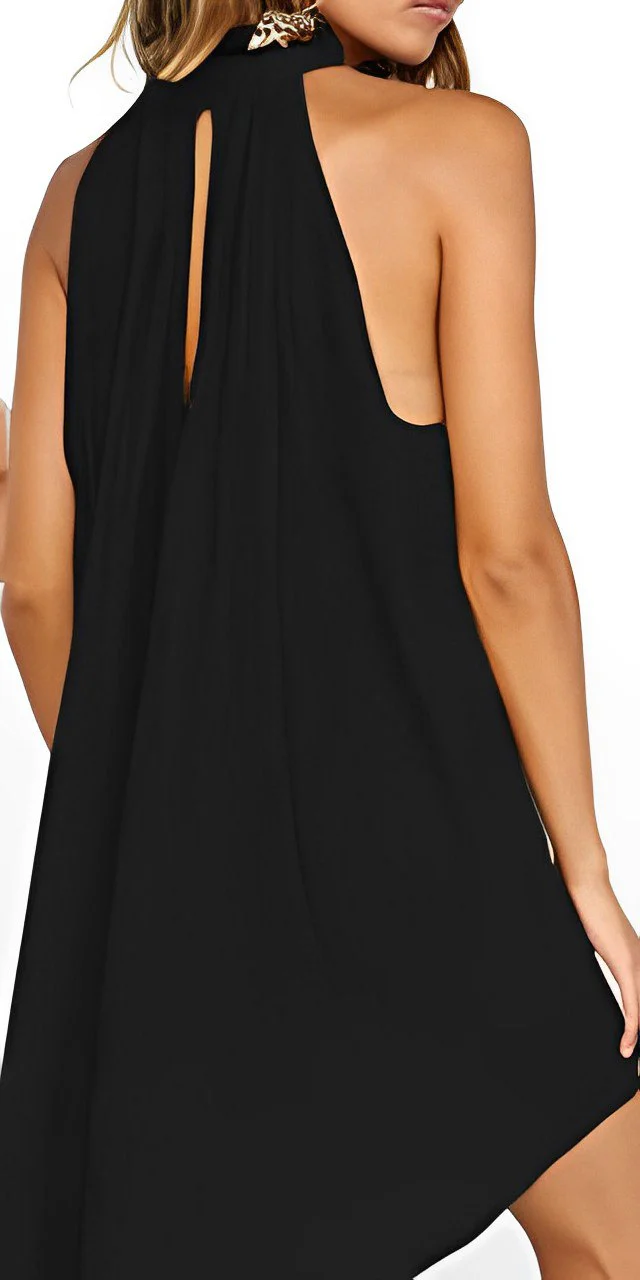 Sommerliches ärmelloses Kleid mit Kragen und leichten Falten - Image 7