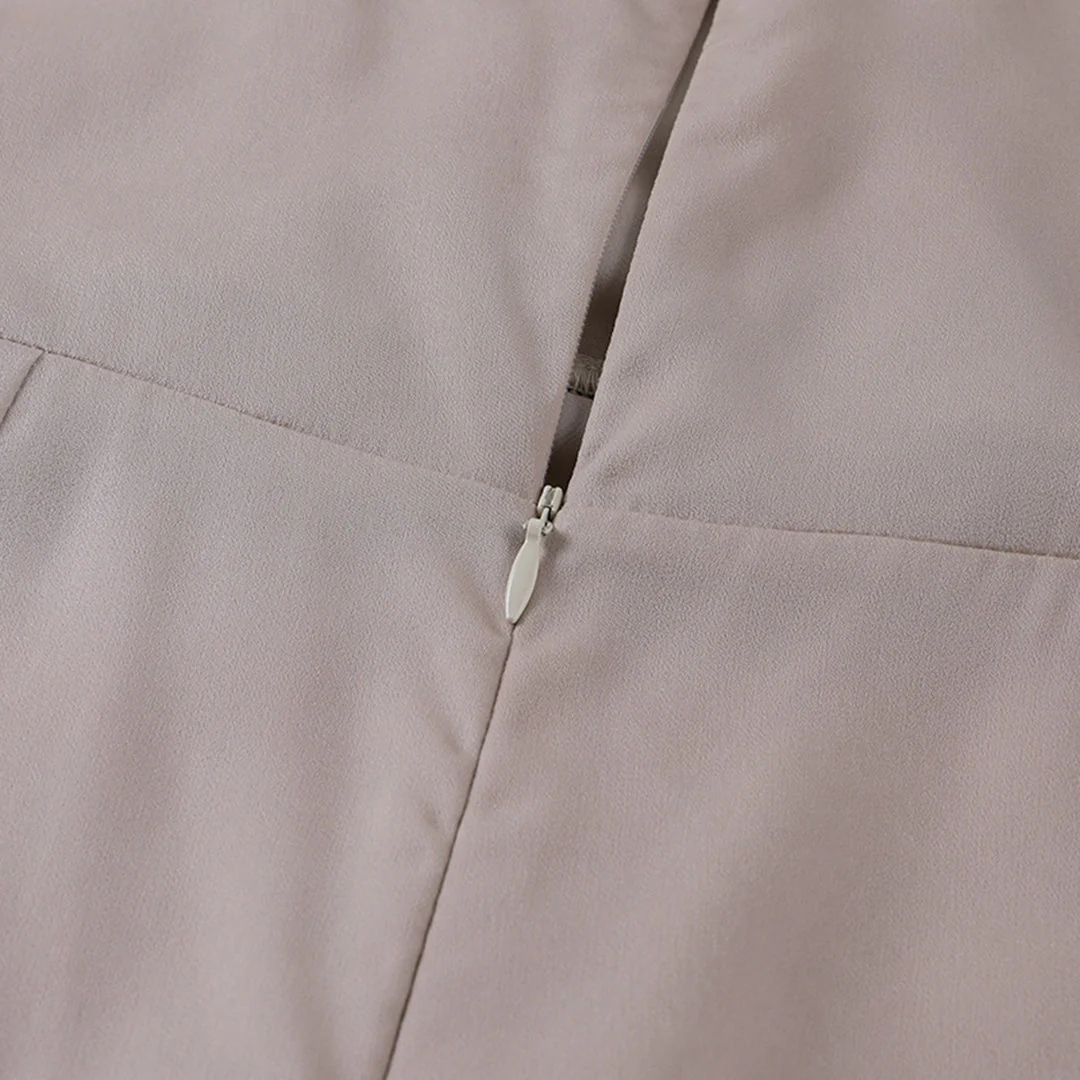 Spaghetti-Träger V-Ausschnitt Midi Kleid - Image 10