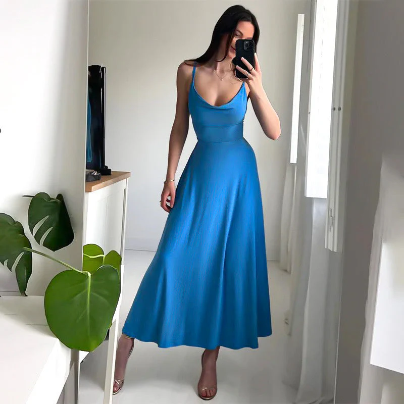 Taillierter Maxikleid mit dünnen Trägern - Image 2