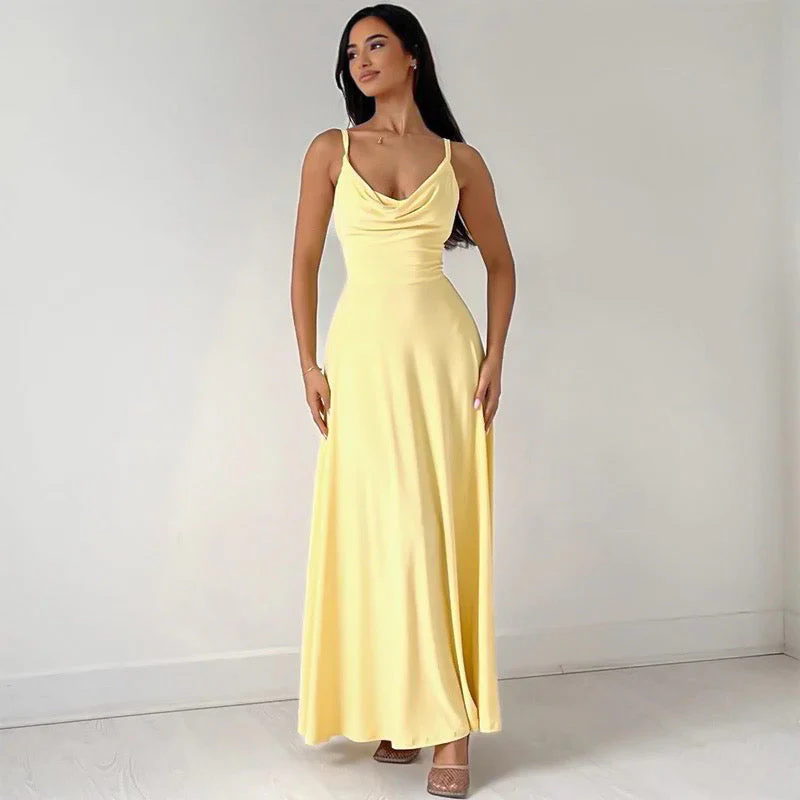 Taillierter Maxikleid mit dünnen Trägern - Image 3