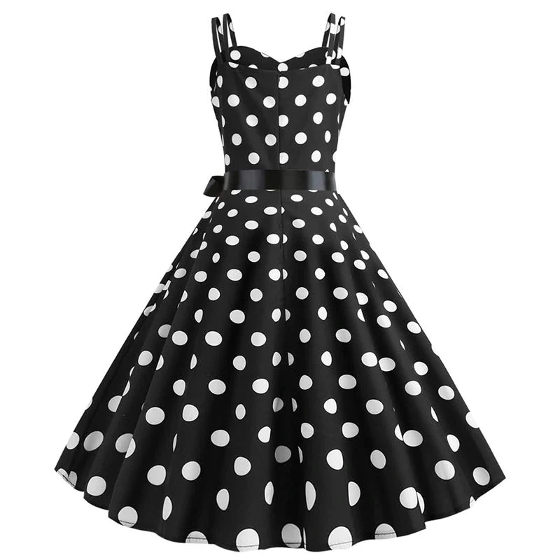 Vintage Rockabilly schwarze Polka Dots - Image 2