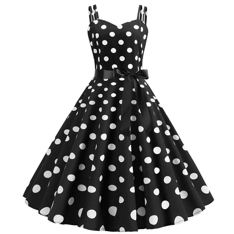 Vintage Rockabilly schwarze Polka Dots - Image 4
