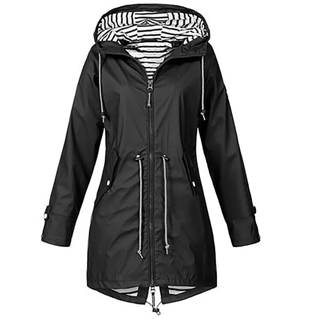 Heidi-Mode | Wasserfester Mantel Mit Kapuze für Frauen - Image 10