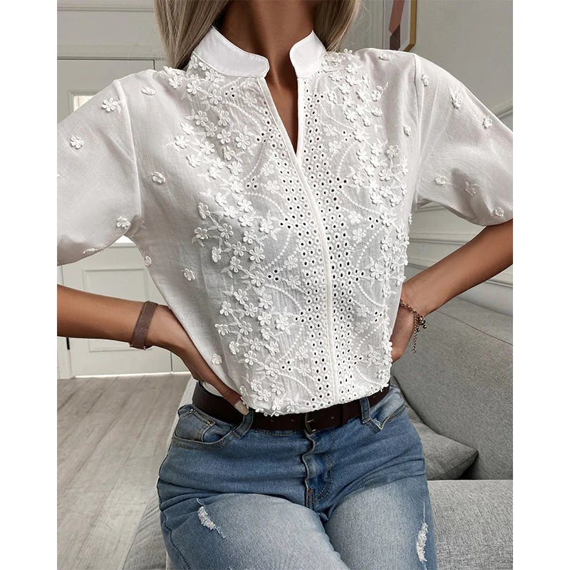 Heidi-Mode | Weiße Bluse - Image 3