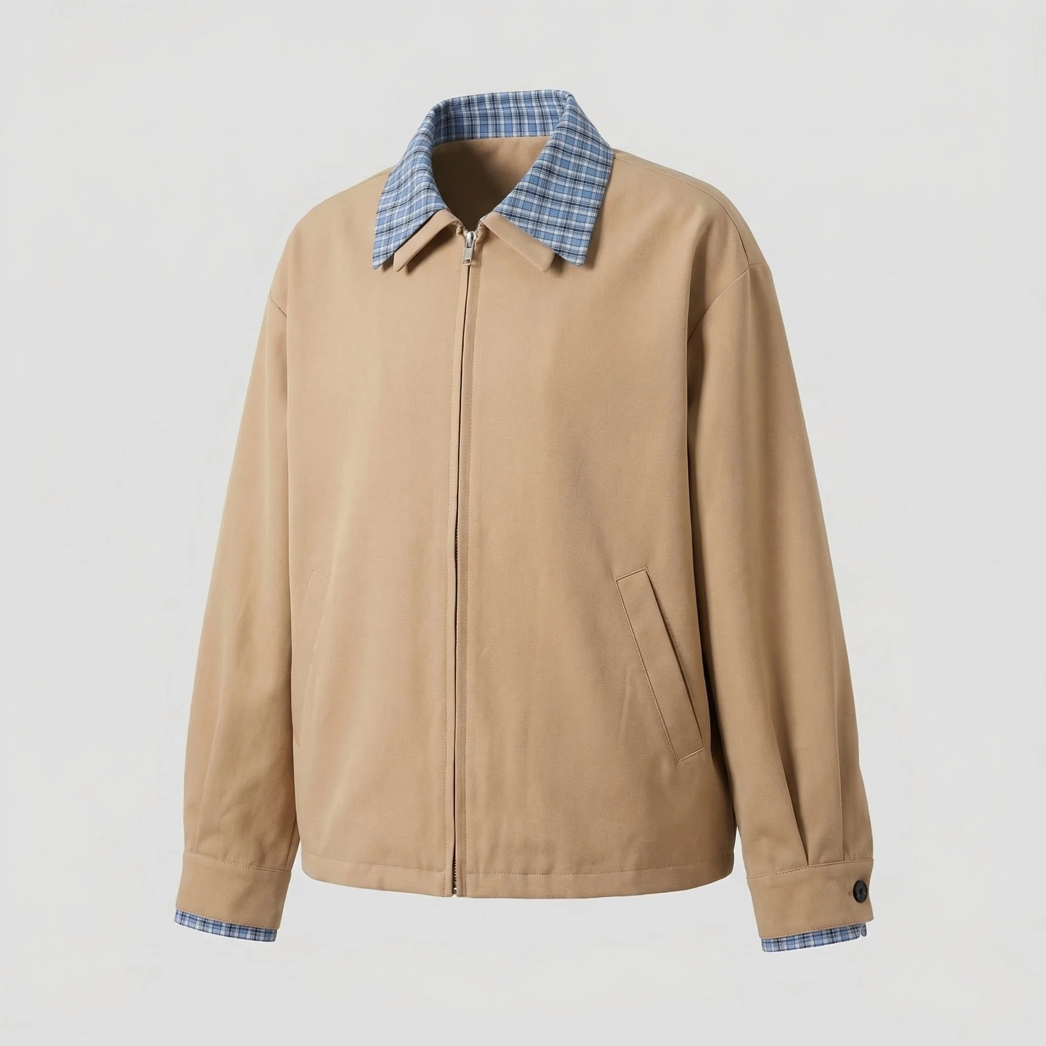 Herren Harrington-Übergangsjacke Karokragen - Image 5