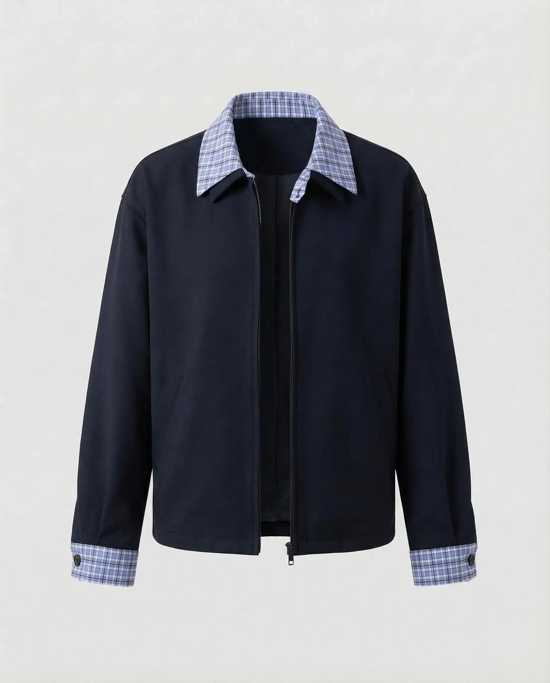 Herren Harrington-Übergangsjacke Karokragen - Image 6