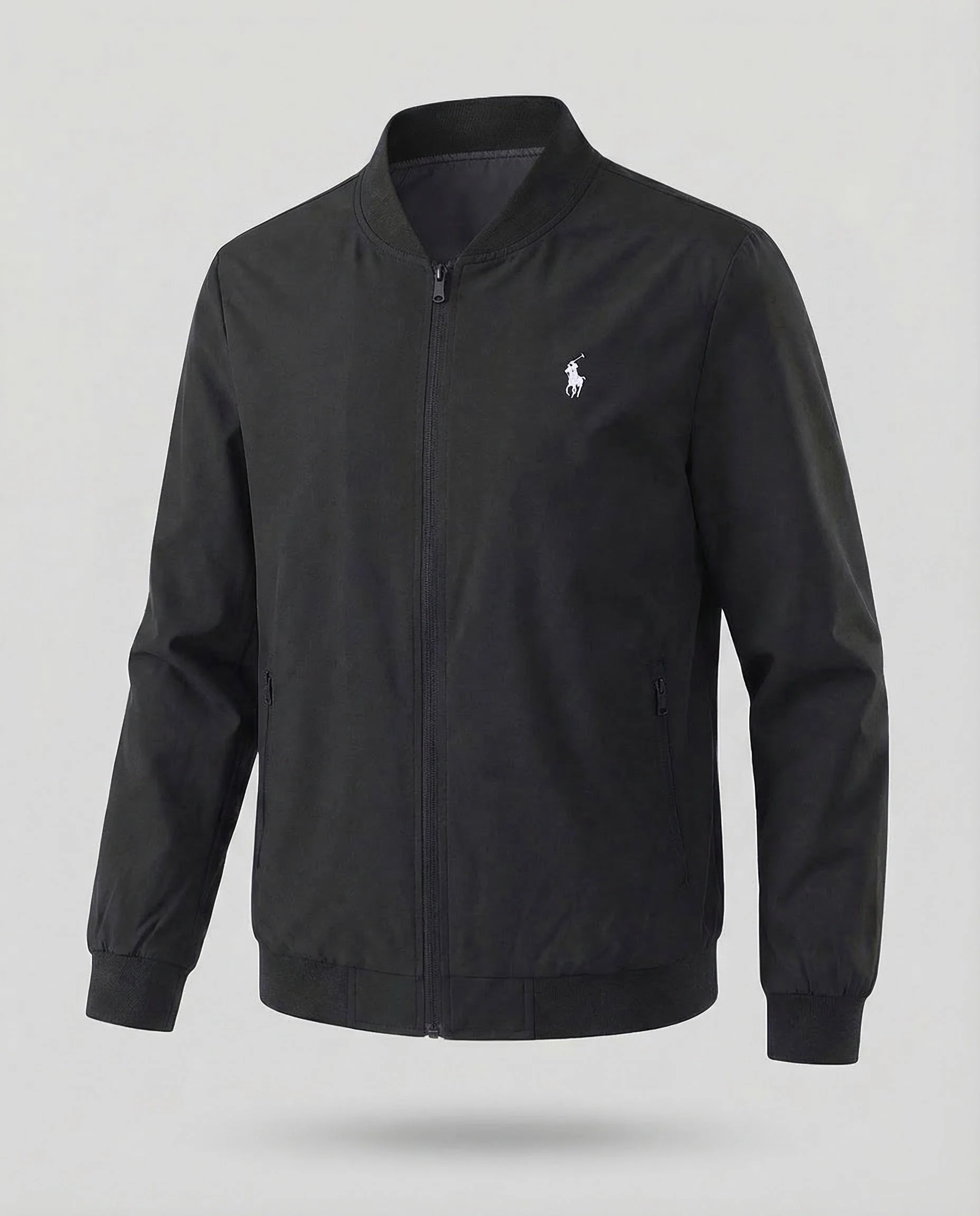 Herren Leichter Blouson Gerippter Stehkragen - Image 6